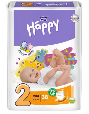 Подгузники "HAPPY" MINI 38 шт. Подгузники "HAPPY" MINI 38 шт.
