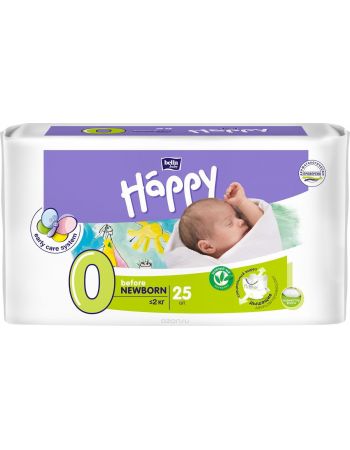 Підгузники "Happy" New Born Before вага 0-2кг 25 шт.