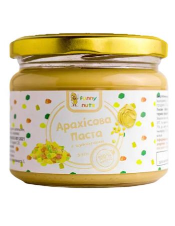 Арахісова паста цукатами 330 г-100% Natural  