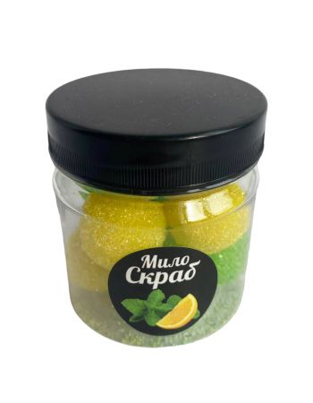 мыло-скраб шарики для тела "мята лимон"