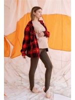 Леггінси кольору хакі для вагітних - "Khaki is now in fashion" 