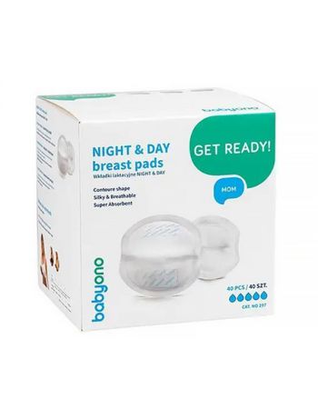 Вкладки лактационные BabyOno "DAY & NIGHT" 40шт Вкладки лактационные BabyOno "DAY & NIGHT" 40шт