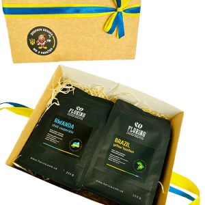 Подарочный набор бразильского кофе с шоколадом и пряностями Rwanda + Yellow bourbon (500 г)