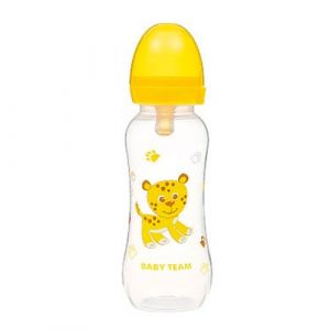 Бутылка для кормления с латексной соской Baby Team 250 мл 