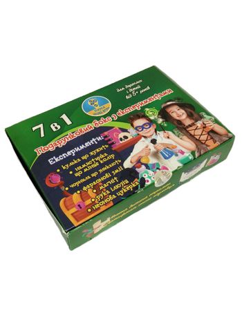  Подарунковий бокс з експериментами  7 в 1 (зелений)