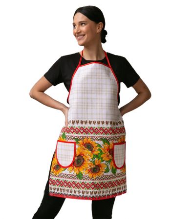 Фартук льняной "Хуторянка" (75х55 см.) Фартук льняной "Хуторянка" (75х55 см.)