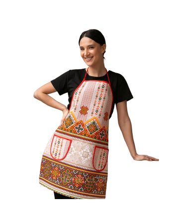 Фартук льняной "Карпатский орнамент" (75х55 см.)
