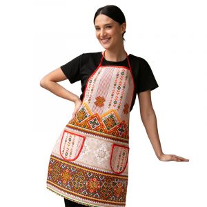 Фартух лляний "Карпатський орнамент" (75х55 см.)