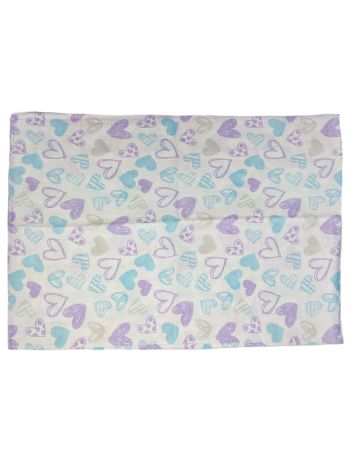Пелюшка муслінова Сердечки 75x100 см
