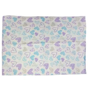 Пелюшка муслінова Сердечки 75x100 см