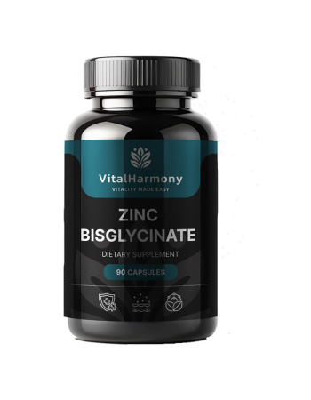 VitalHarmony Цинк бігліцинат - 90 капсул