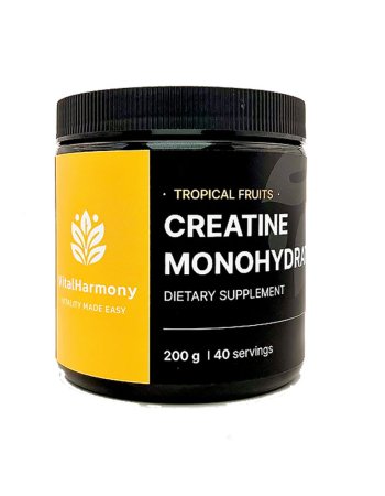 VitalHarmony Creatine Monohydrate 200g (TROPICAL FRUITS) сreatine-мonohydrate-002