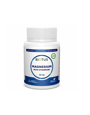 Магній і вітамін В6, Magnesium with Vitamin B6, Biotus, 100 таблеток