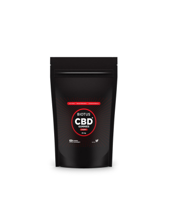 Канабідіол, CBD Gummies, Biotus, 25 мг, 20 желейних ведмедиків