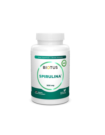 Спіруліна, Spirulina, Biotus, 500 мг, 200 натуральних таблеток