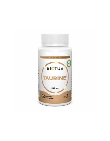 Таурін, Taurine, Biotus, 500 мг, 100 капсул