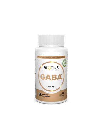 ГАМК (гамма-аминомасляная кислота), GABA, Biotus, 100 капсул