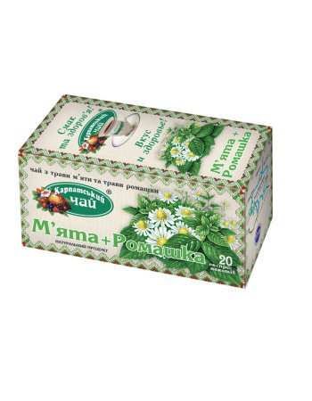 Карпатський чай М'ята+Ромашка у пакетиках 20шт