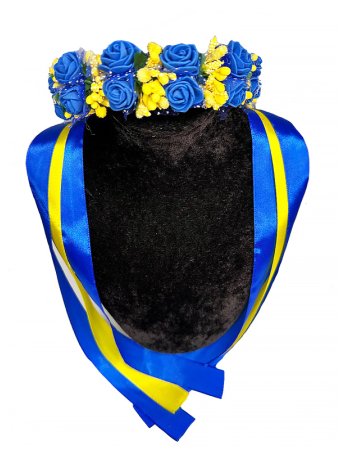 Обруч Троянда мала синій 2 ряди