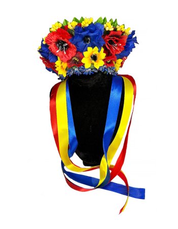 Вінок Квіти зі стрічками маки